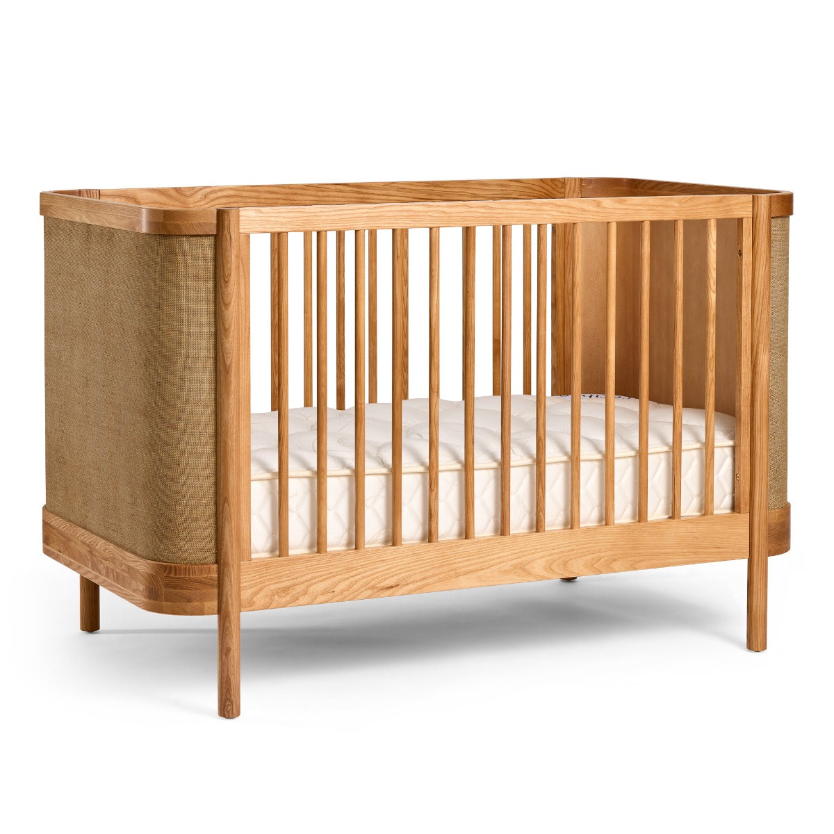 Cariboo Indi Cot Natural Ash colour with mattress