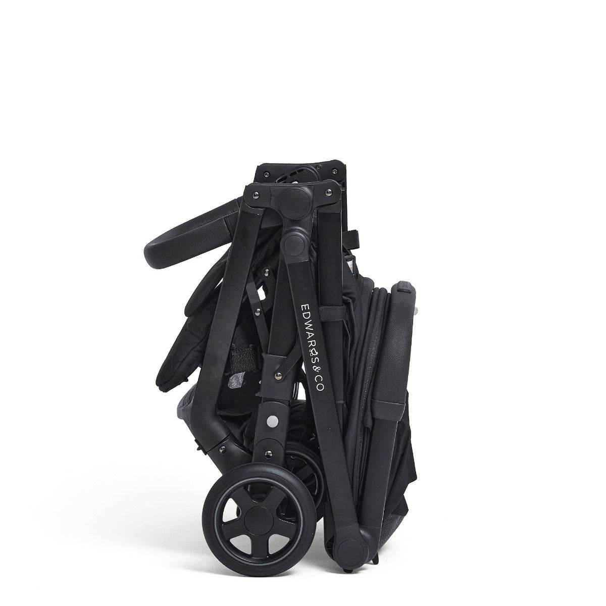 Edwards & co Lucci Stroller in black folded 