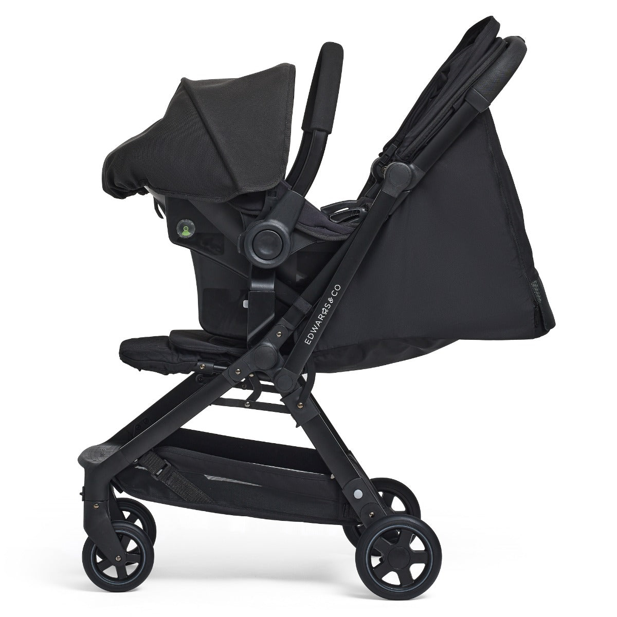 Lucci stroller with Lucci Avery Capsule and adapters