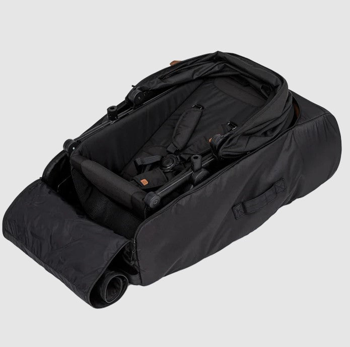 Edwards & Co Travel Bag V2 open with stroller