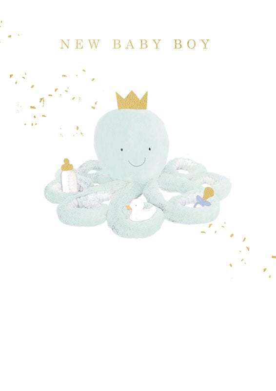 Baby Boy Octopus Card - Hammond Gower