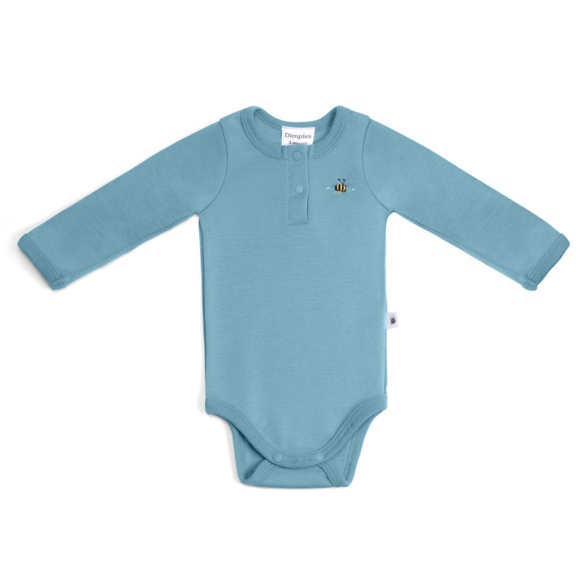 Dimples fall fiesta merino bodysuit in Steel Blue :image,small_image,thumbnail