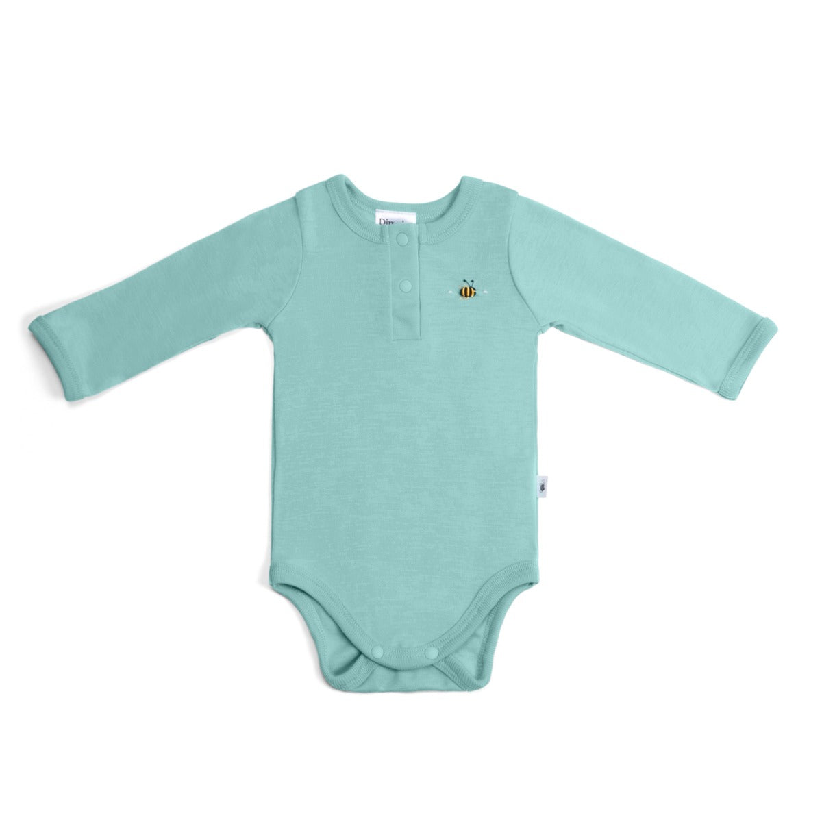 Dimples by Jane Anne Merino Bodysuit Fall Fiesta Teal Bee:image,small_image,thumbnail