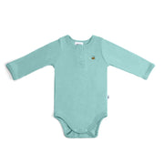 Dimples by Jane Anne Merino Bodysuit Fall Fiesta Teal Bee:image,small_image,thumbnail