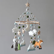 Fox and Owl Animal with stars, moon, mountain and balls Baby Mobile from Tik Tak:image,small_image,thumbnail,swatch_image