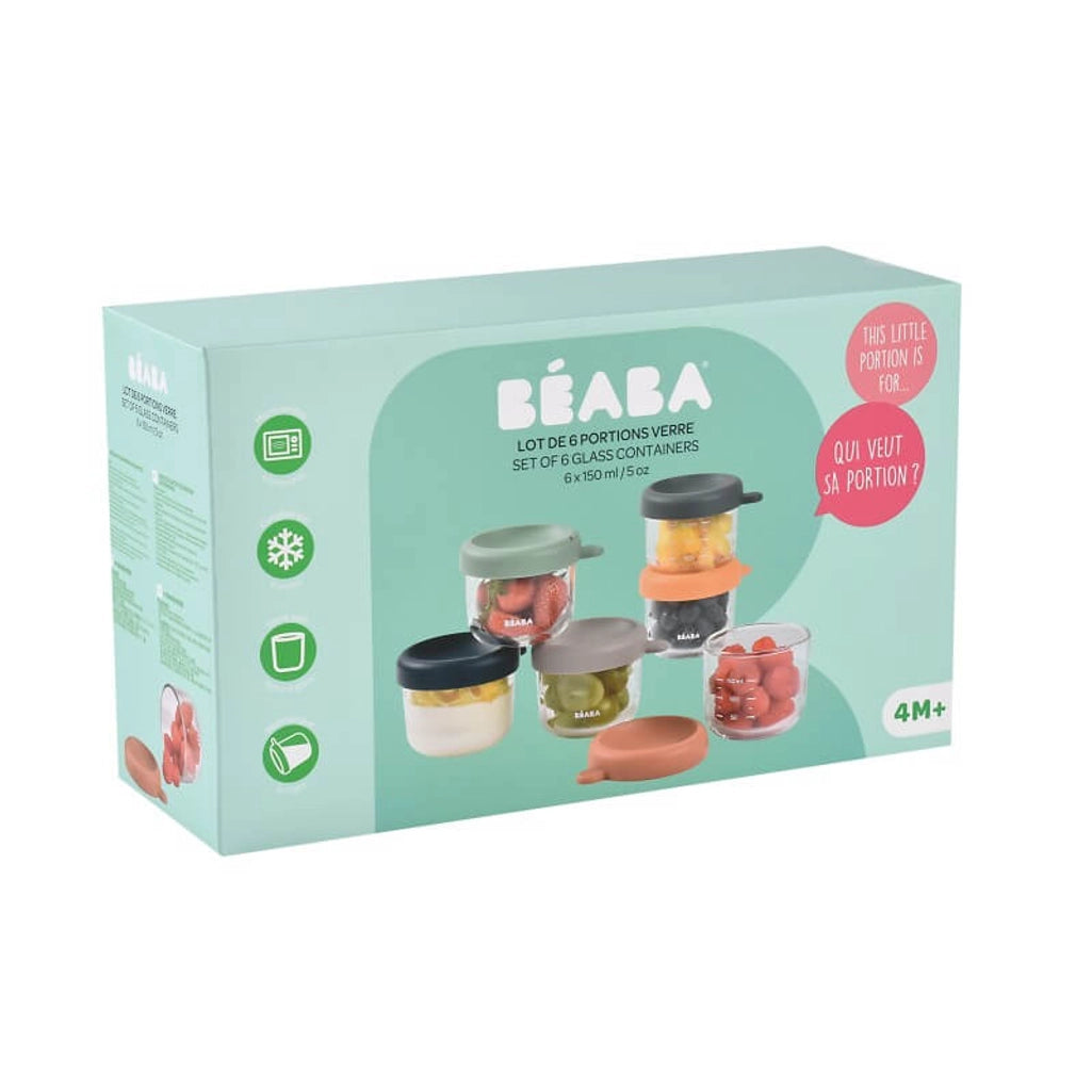 Glass Food Storage Jars 6pk - 150ml 150ml - Beaba