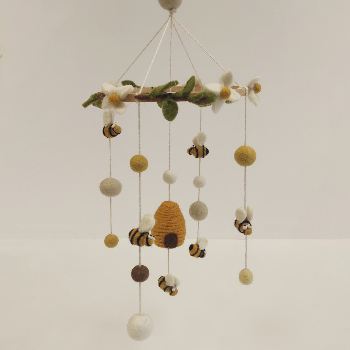 Bee theme baby crib or cot mobile from Gry & Sif