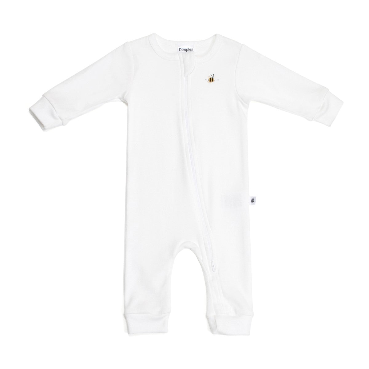 Dimples Baby Clothing cotton zip babygrow in blue :image,small_image,thumbnail
