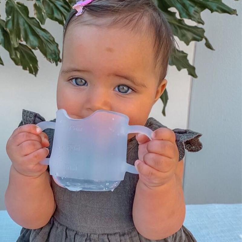 Haakaa transparent silicone baby drinking cup