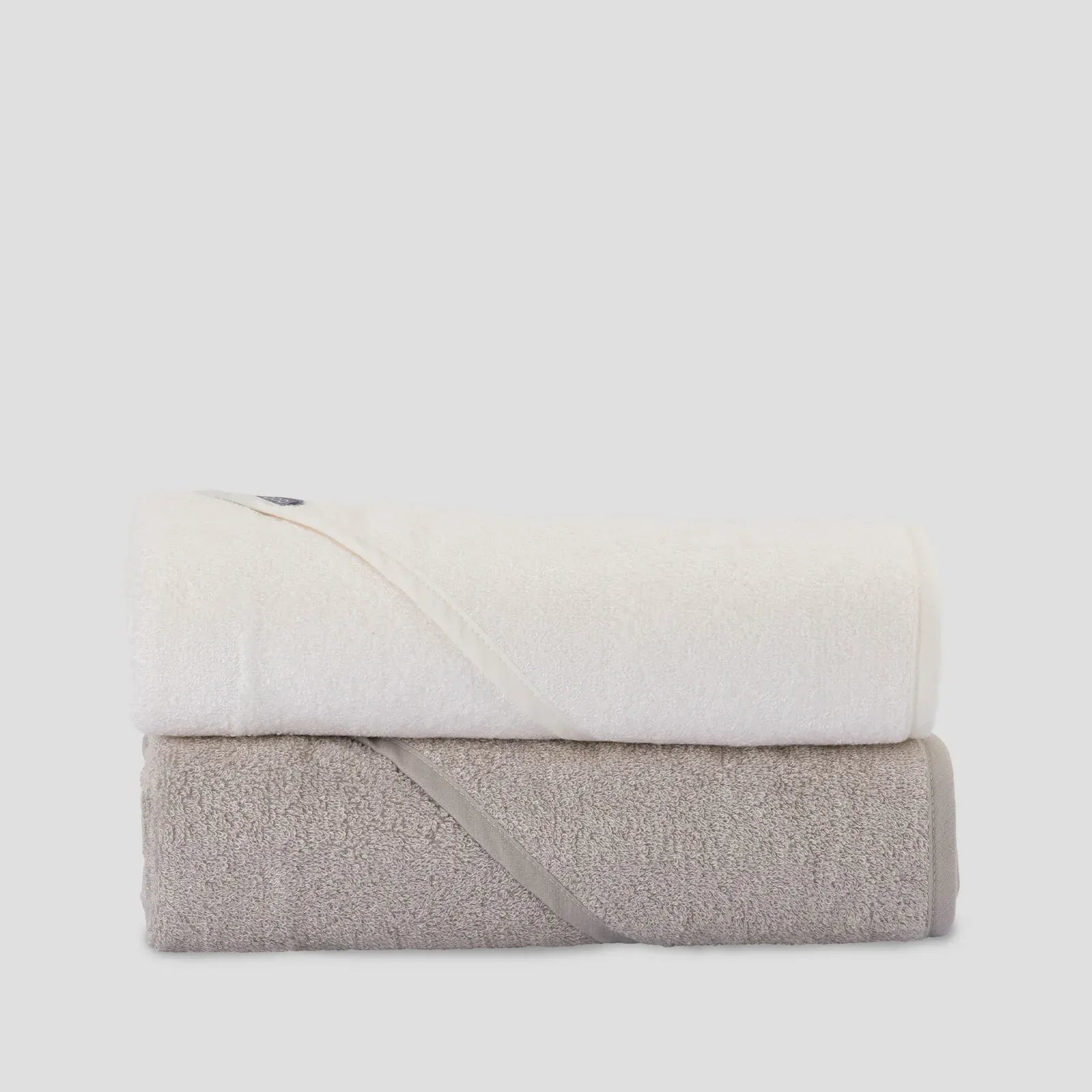 Little Bamboo Hooded Towel 2pk Stone Grey - Little Bamboo