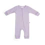 Cotton Zip lilac Babygrow with rose embroidery:image,small_image,thumbnail