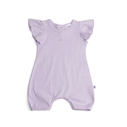 Cotton Frill lilac romper with rose embroidery:image,small_image,thumbnail