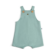 Cotton overall front button for baby boys in ocean color with bee embroidery:image,small_image,thumbnail,swatch_image