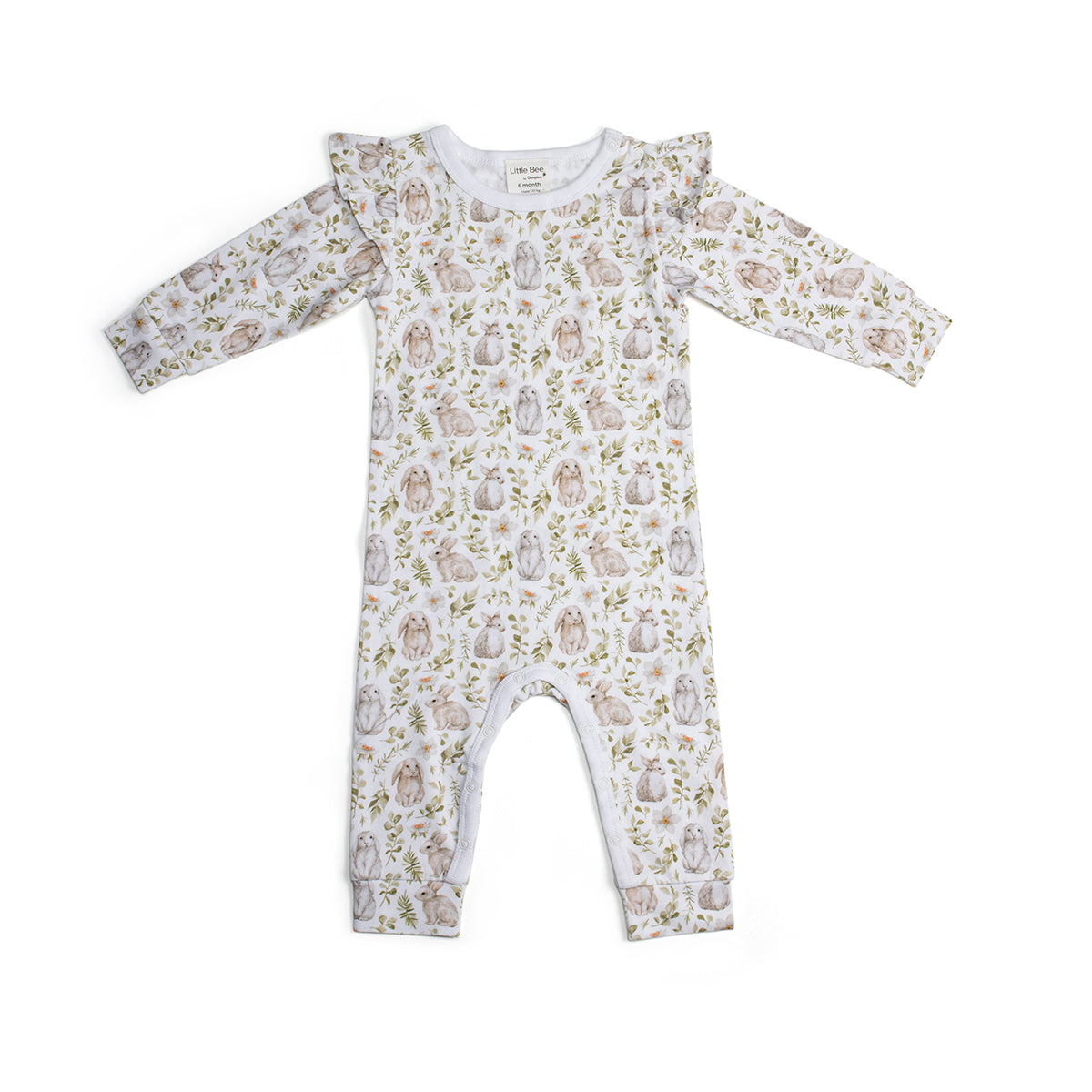 Cotton Frill Babygorw with bunny print:image,small_image,thumbnail