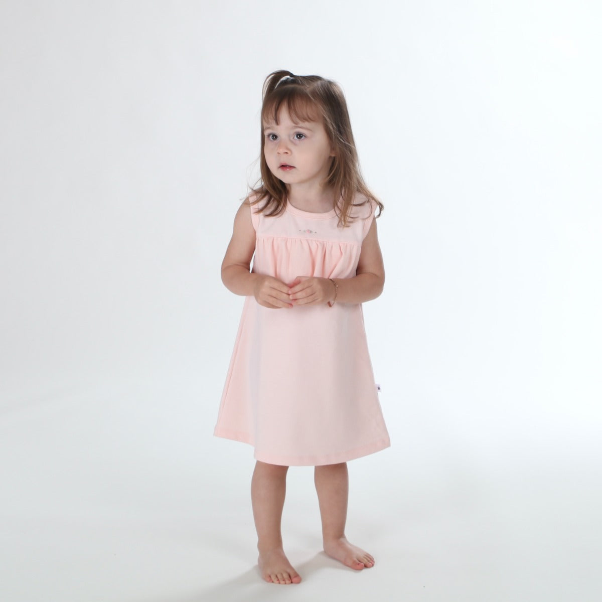 Dimples Summer Delights cotton dress in Pink rose