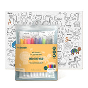 HeyDoodle silicone reusable colouring mat with letters and animals:image,small_image,thumbnail,swatch_image