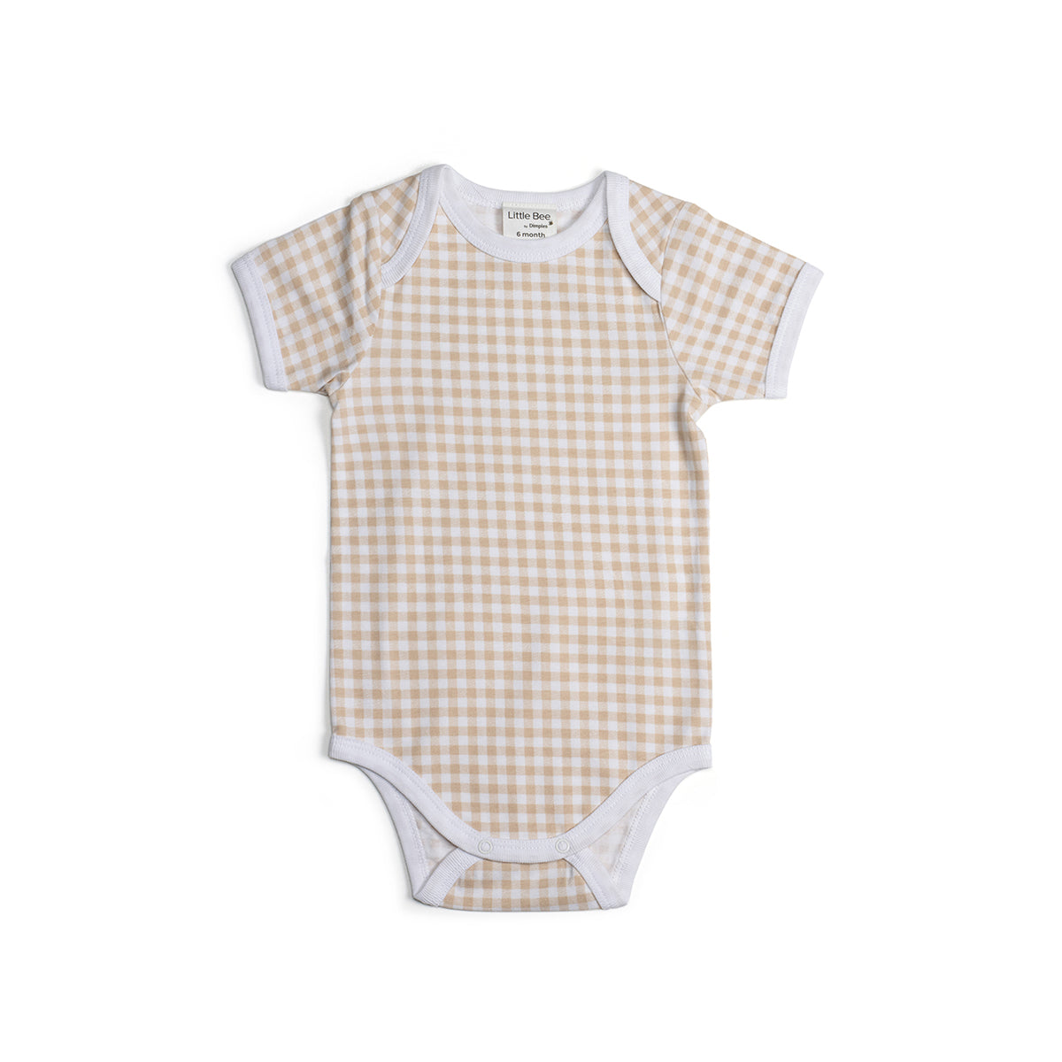 Organic cotton gingham bodysuit:image,small_image,thumbnail