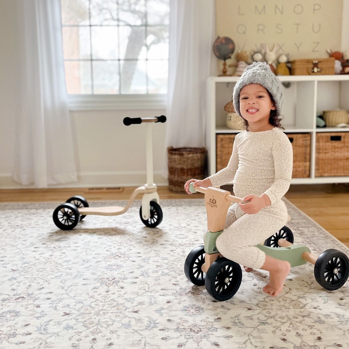 Little Girl Using Kinderfeets Tiny Glider 