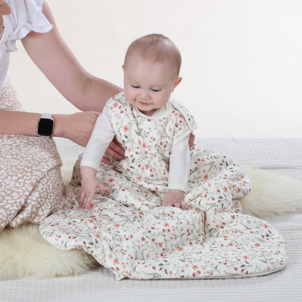 Little Bee duvet weight sleeping bag in floral on Baby