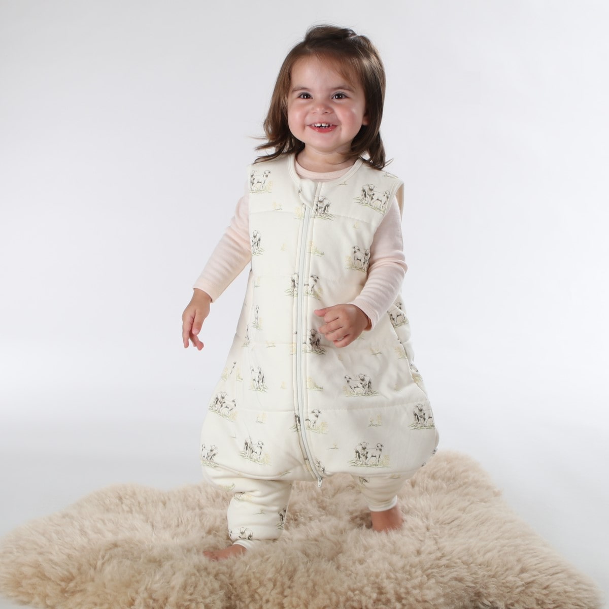 Little bee Duvet sleepwalker in Lamb on baby