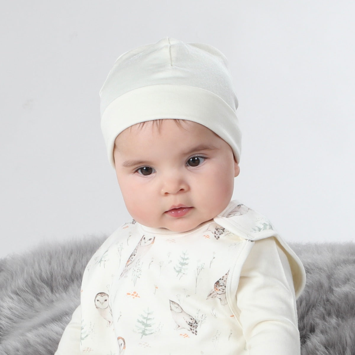 Little bee by Dimples merino beanie in cream