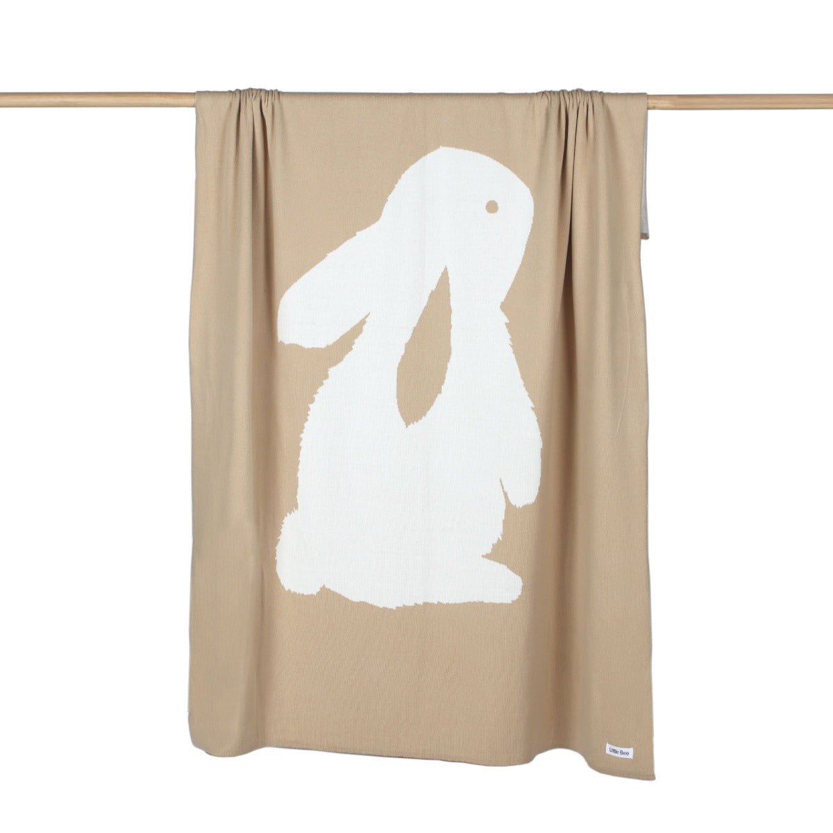 Cotton Knit blanket by Little Bee by Dimples with bunny print:image,small_image,thumbnail,swatch_image