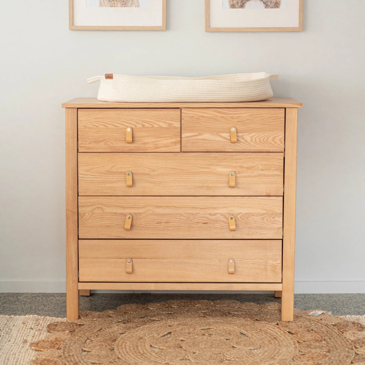 Mackenzie Natural Dresser from Cariboo front view in a room