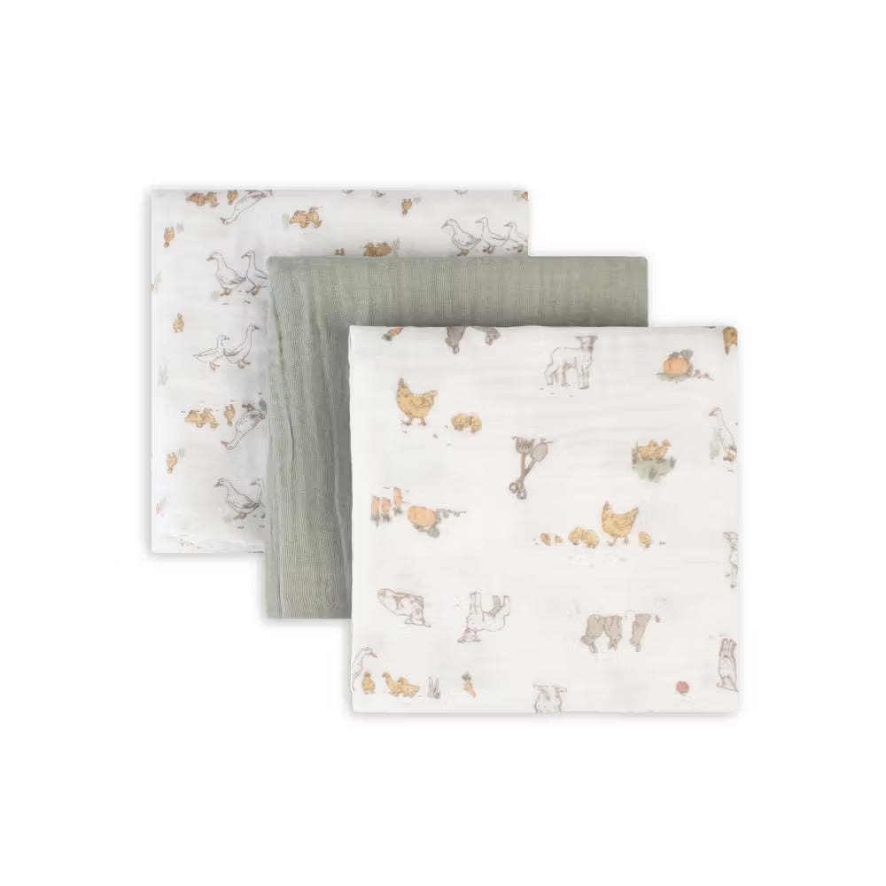 little linen muslin wrap 3 pk