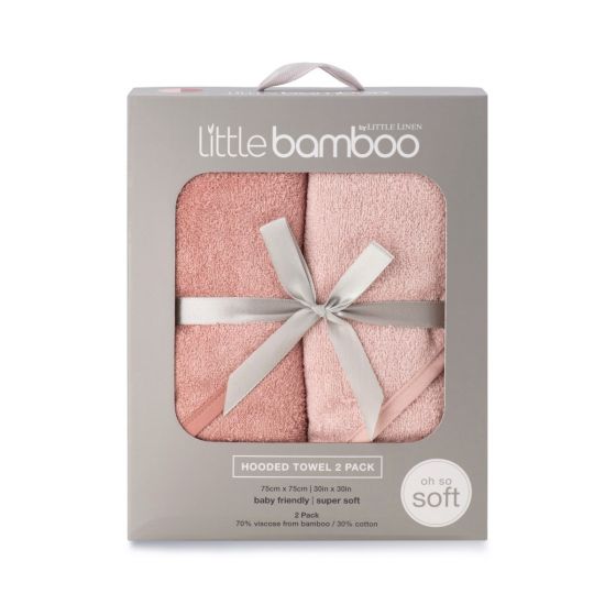 2 pack Baby Hooded Towel pink color