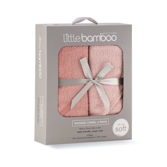 2 pack Baby Hooded Towel pink color