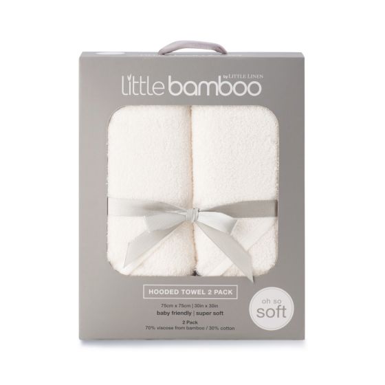 2 pack Baby Hooded Towel natural color