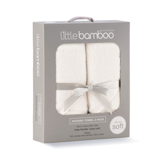 2 pack Baby Hooded Towel natural color