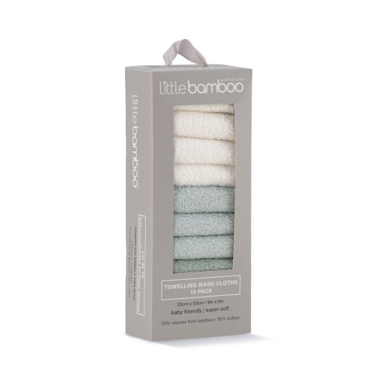 Bamboo and viscose Face Washer 10 pack