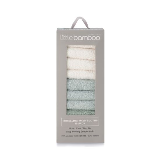 Bamboo and viscose Face Washer 10 pack