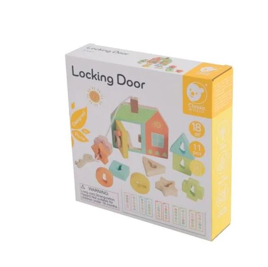 classic world locking door