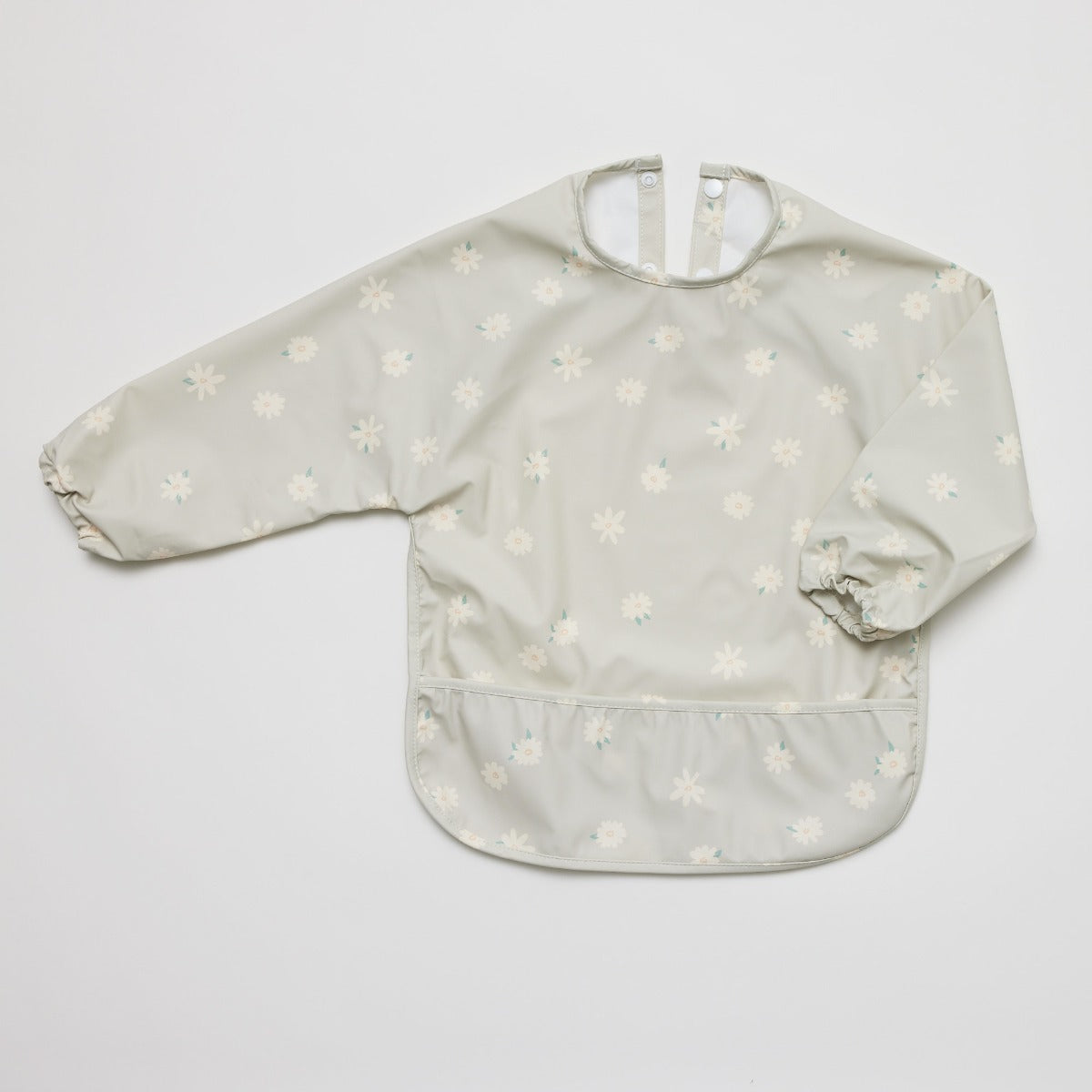 Waterproof long sleeve bib from Over the Dandelions in Daisy print:image,small_image,thumbnail,swatch_image