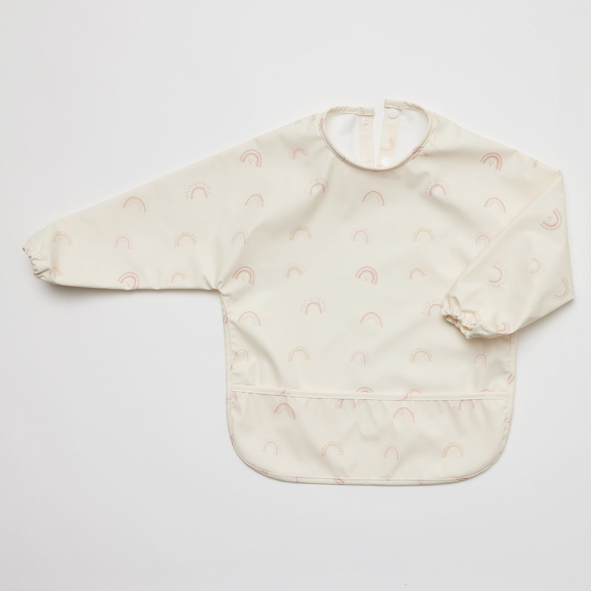 Waterproof long sleeve bib from Over the Dandelions in rainbow print:image,small_image,thumbnail,swatch_image