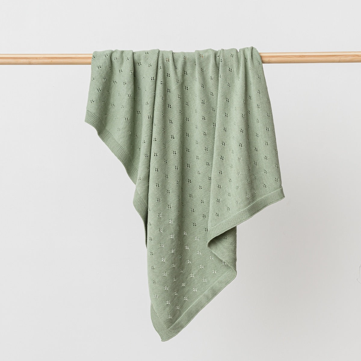 Cotton Marley Blanket in Thyme:image,small_image,thumbnail,swatch_image