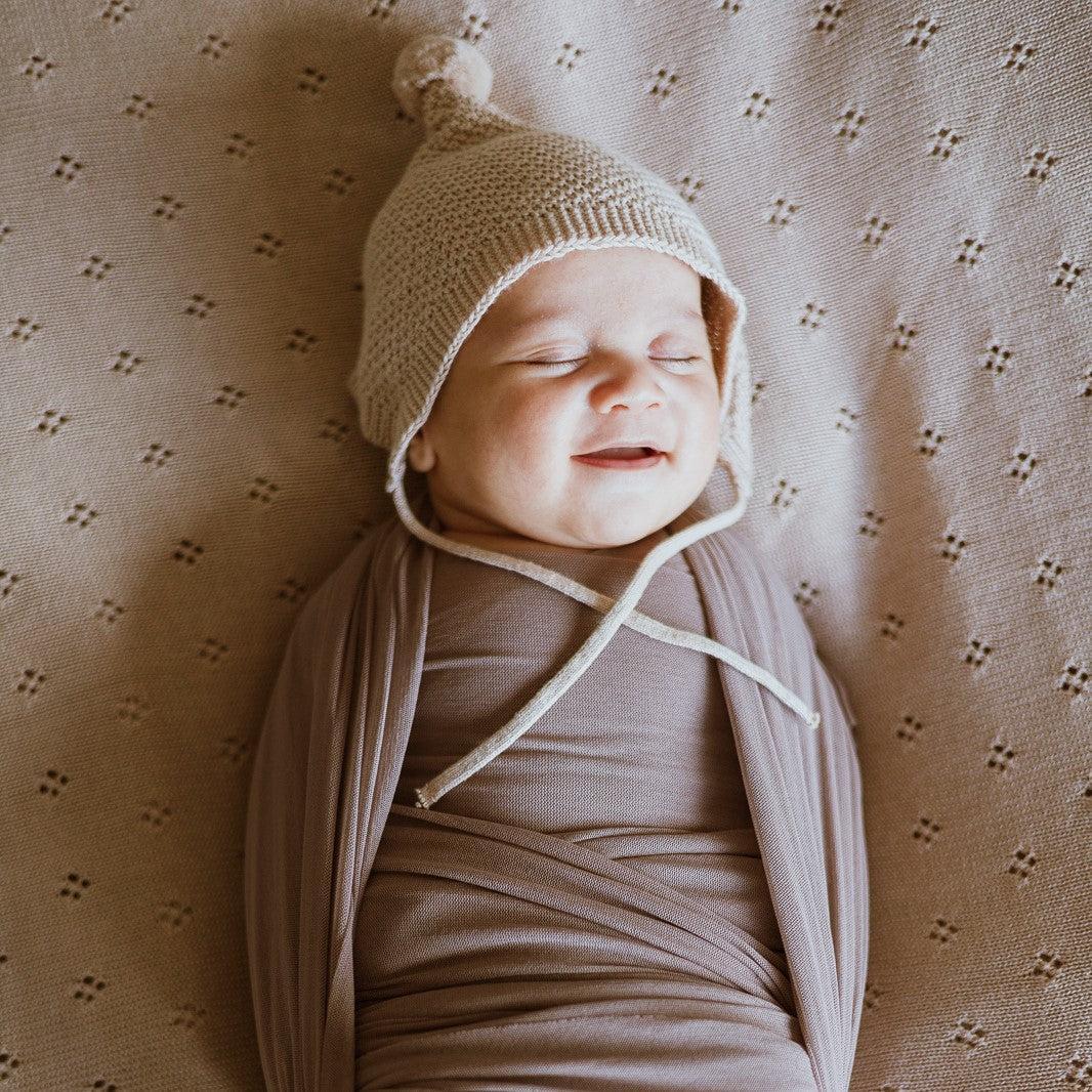 Cotton Marley Blanket in fawn