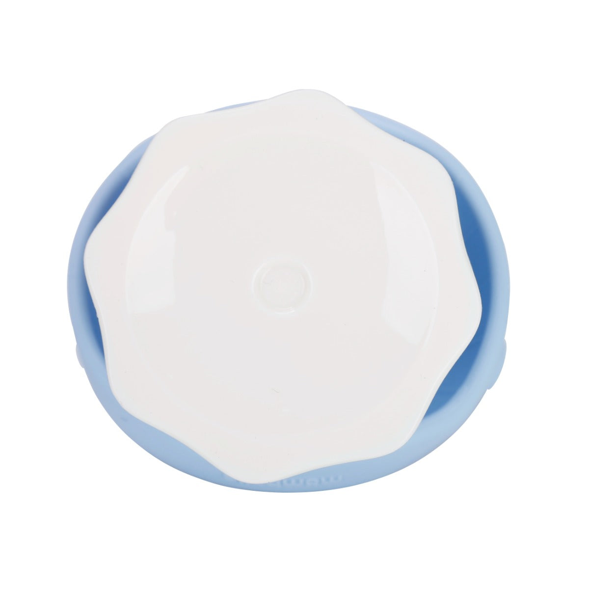 Mombella Light Blue mushroom teether upside down