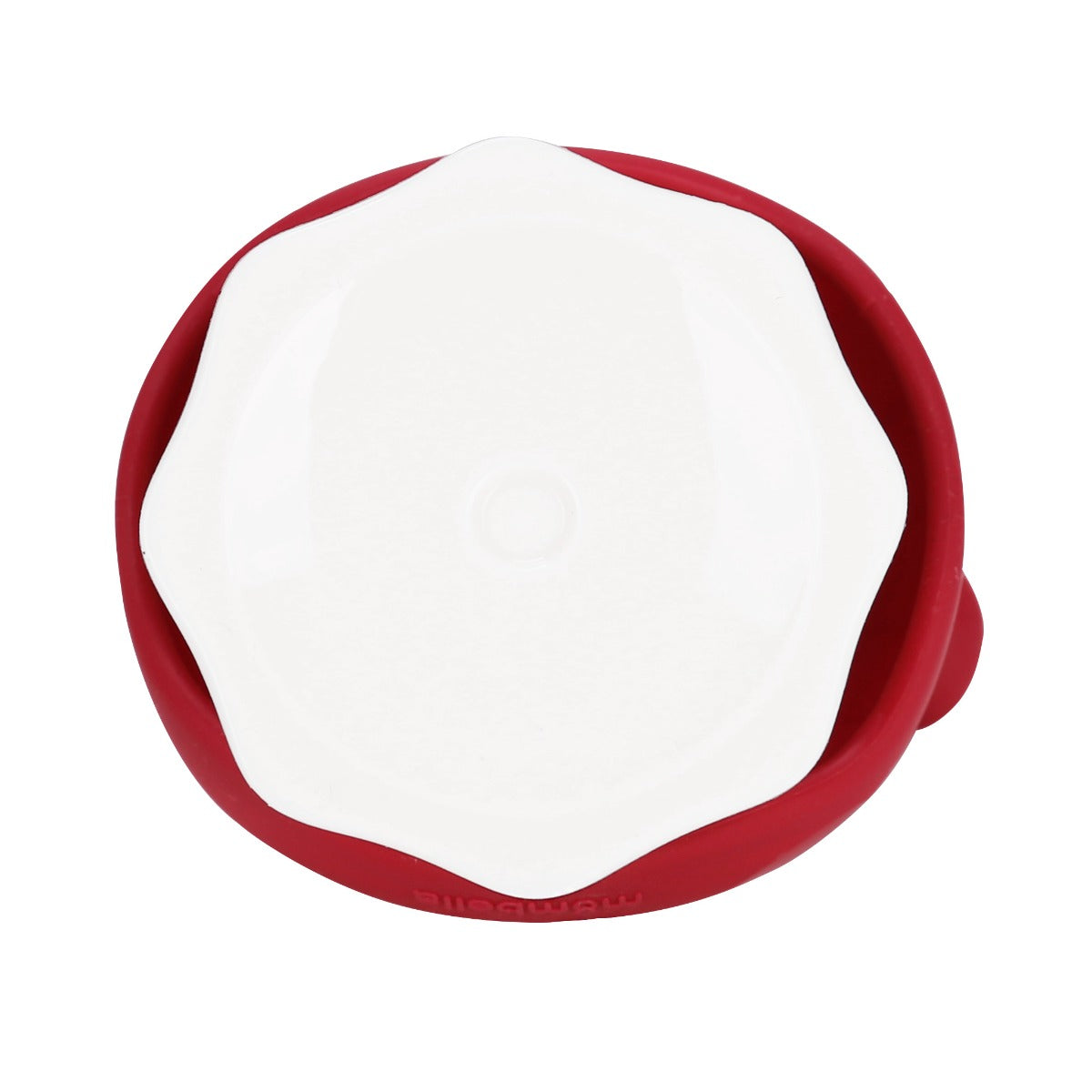 Mombella chimney red mushroom teether upside down