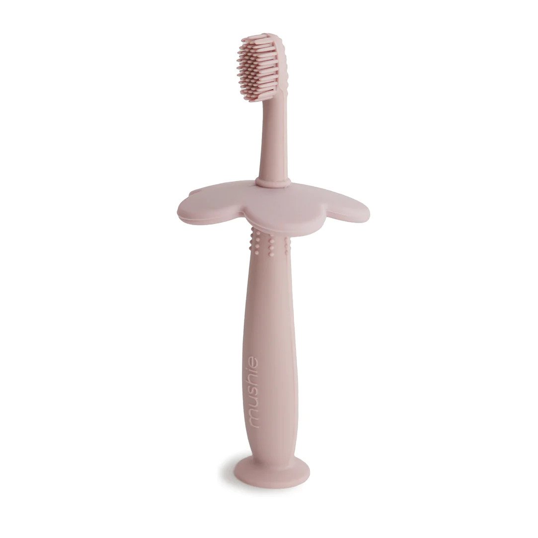 Mushie Flower Training Toothbrush Blush:image,small_image,thumbnail,swatch_image