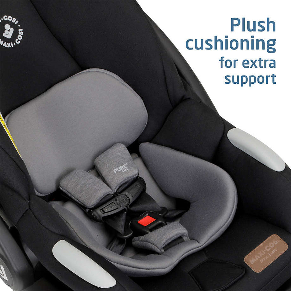 Maxi Cosi Mico Luxe Infant Car Seat - Midnight Glow cushioning