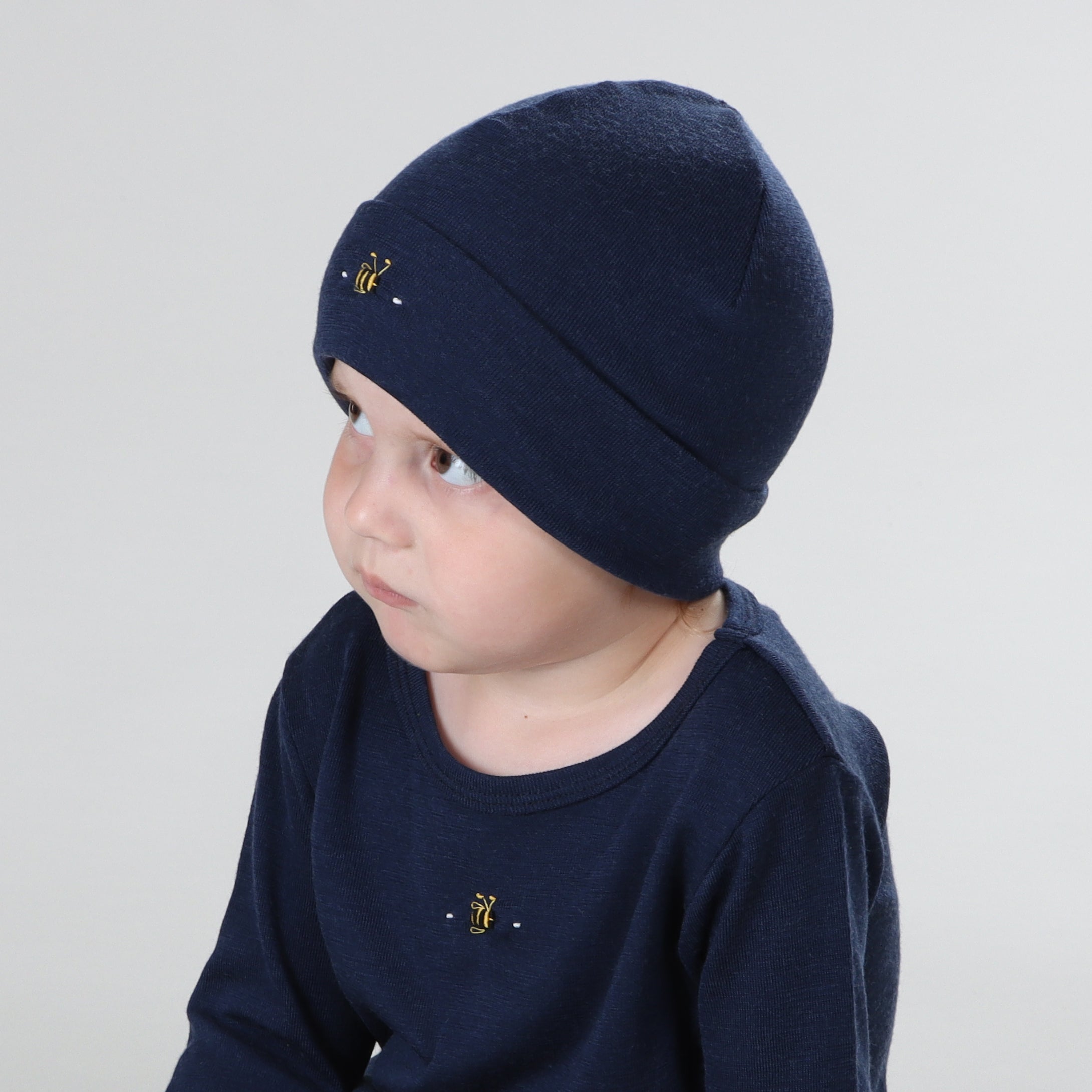 Merino Beanie L Midnight Blue - Dimples