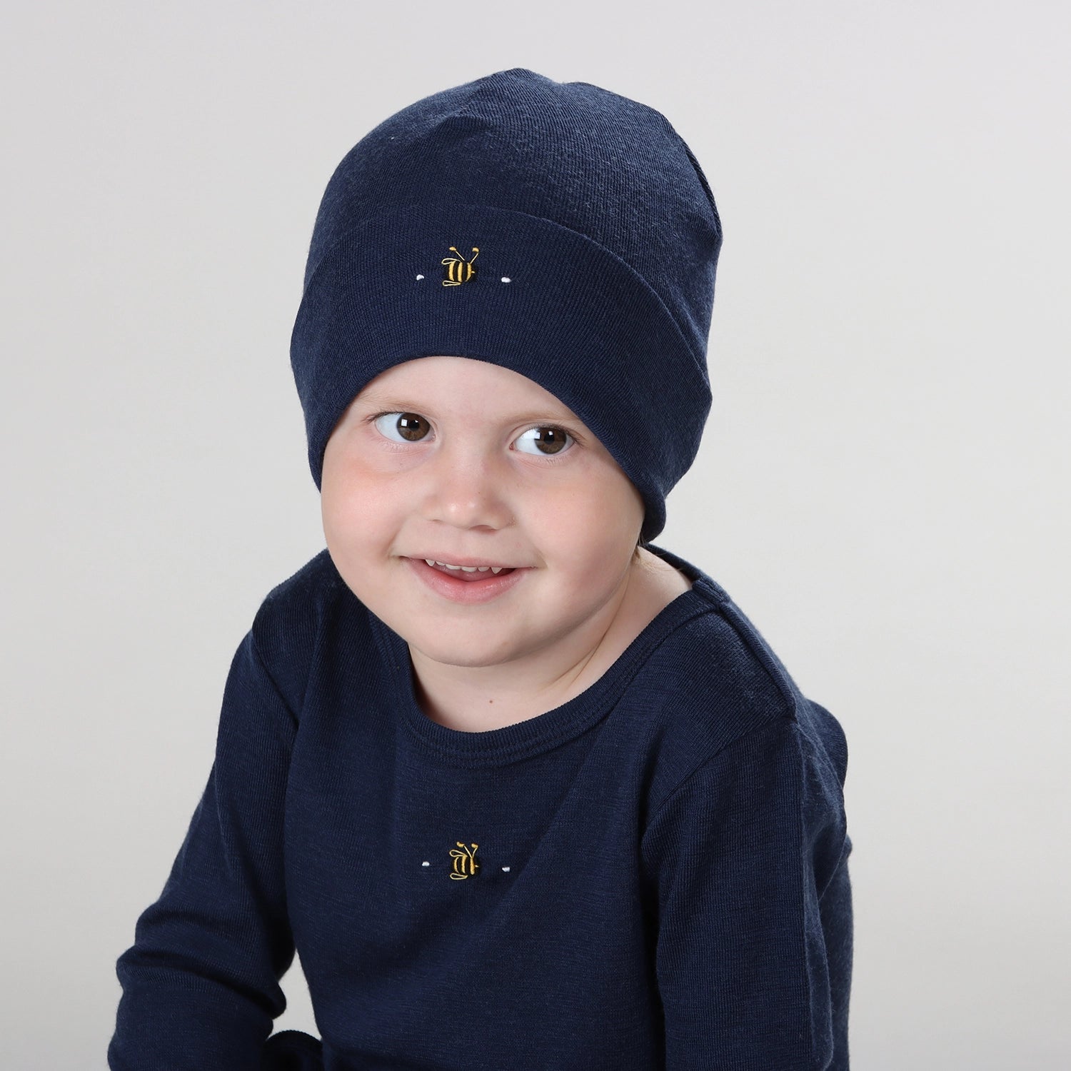 Merino Beanie L Midnight Blue - Dimples