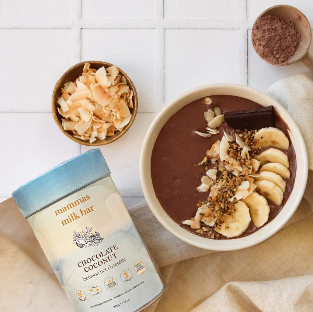 Coconut Hot Chocolate - Mamma's Milk Bar - Dimples