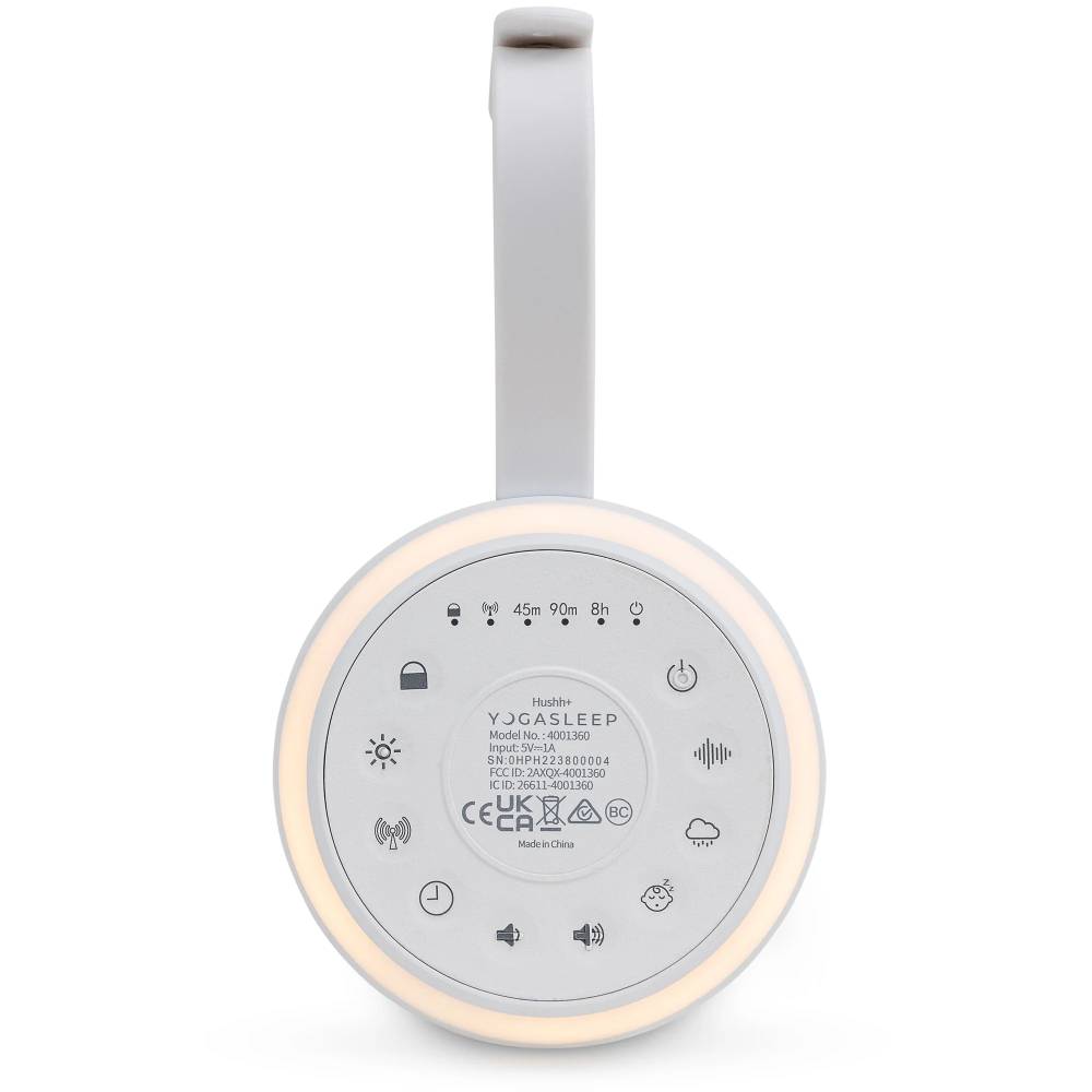 Yogasleep Hushh+ rear view with controls