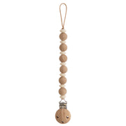 Mushie Luna Pacifier Clip in natural wood :image,small_image,thumbnail,swatch_image