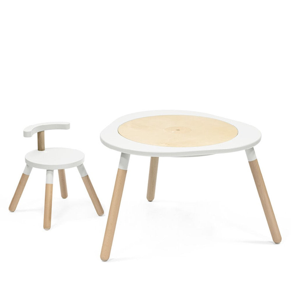 Mutable by Stokke in white with Mutable Chair 