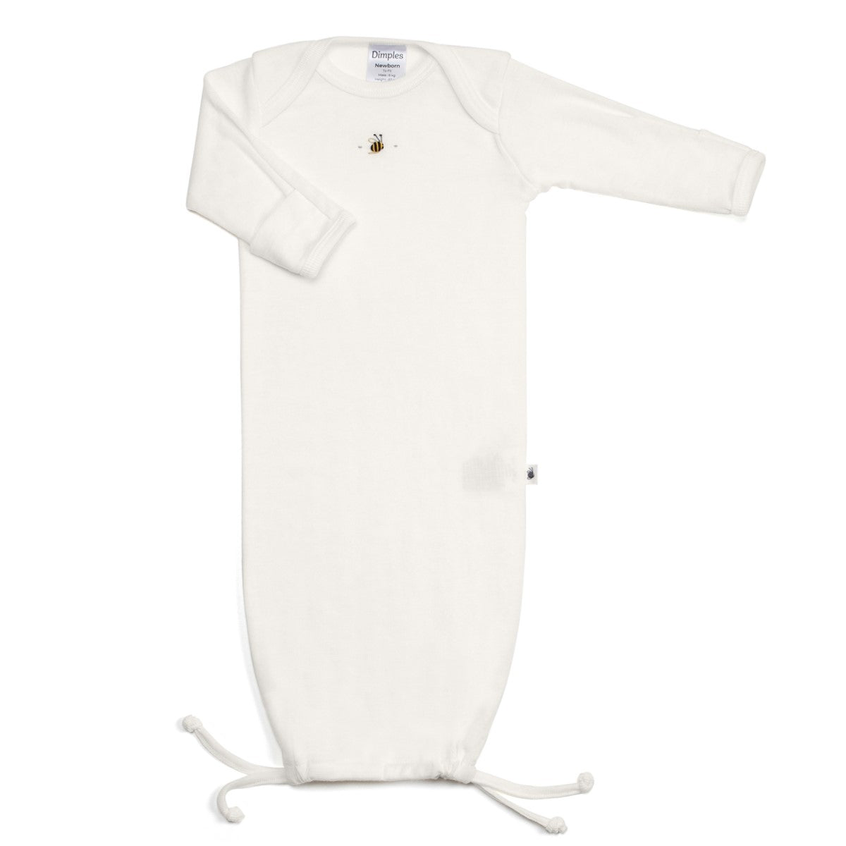 Dimples classic merino baby sleep gown in cream bee:image,small_image,thumbnail